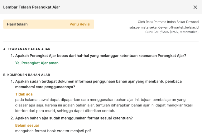 Alur Penelaah Dan Revisi Perangkat Ajar – Ruang Kolaborasi Mengajar Merdeka